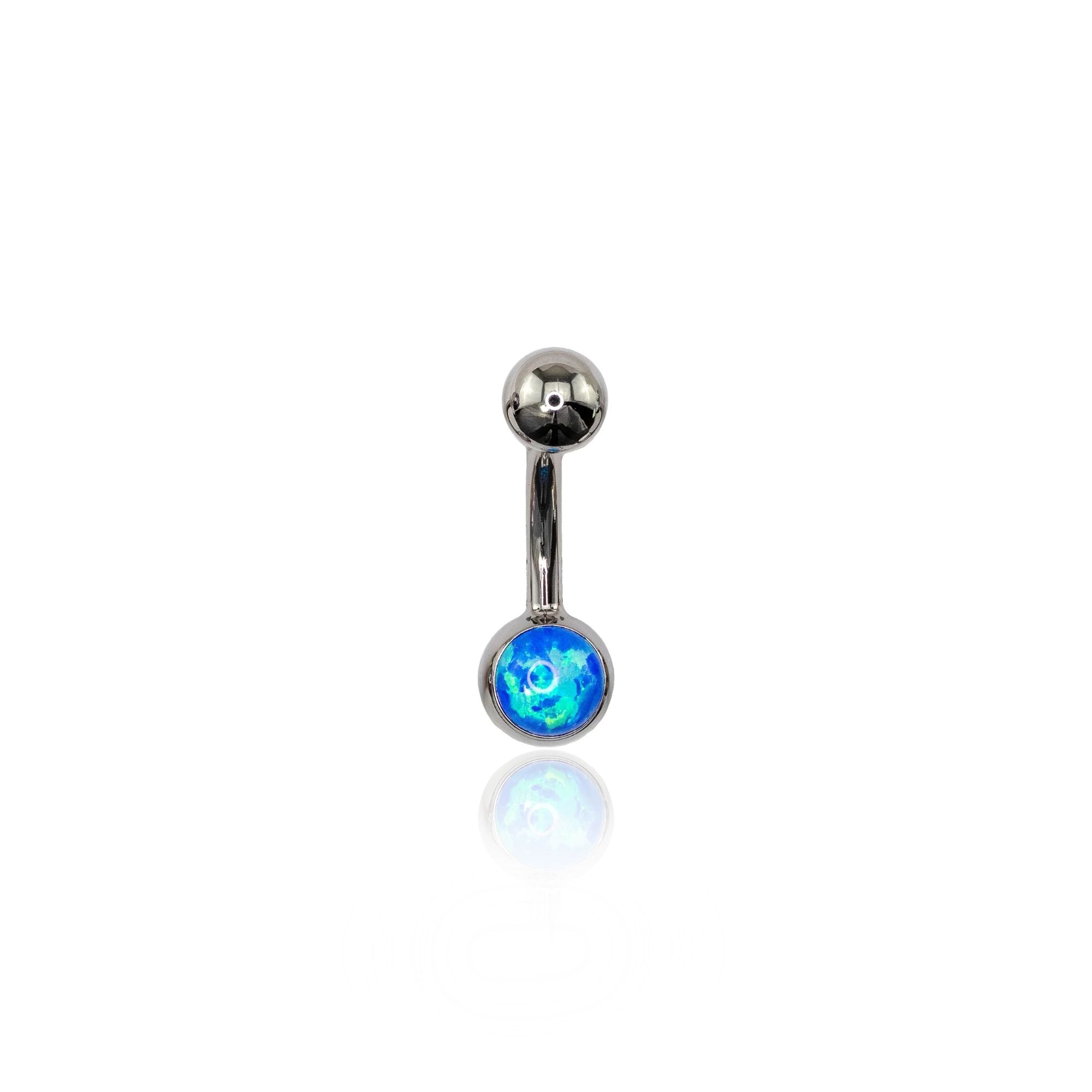IN STOCK | 14G (1.6mm) Opal Navel Curves | Canasteel