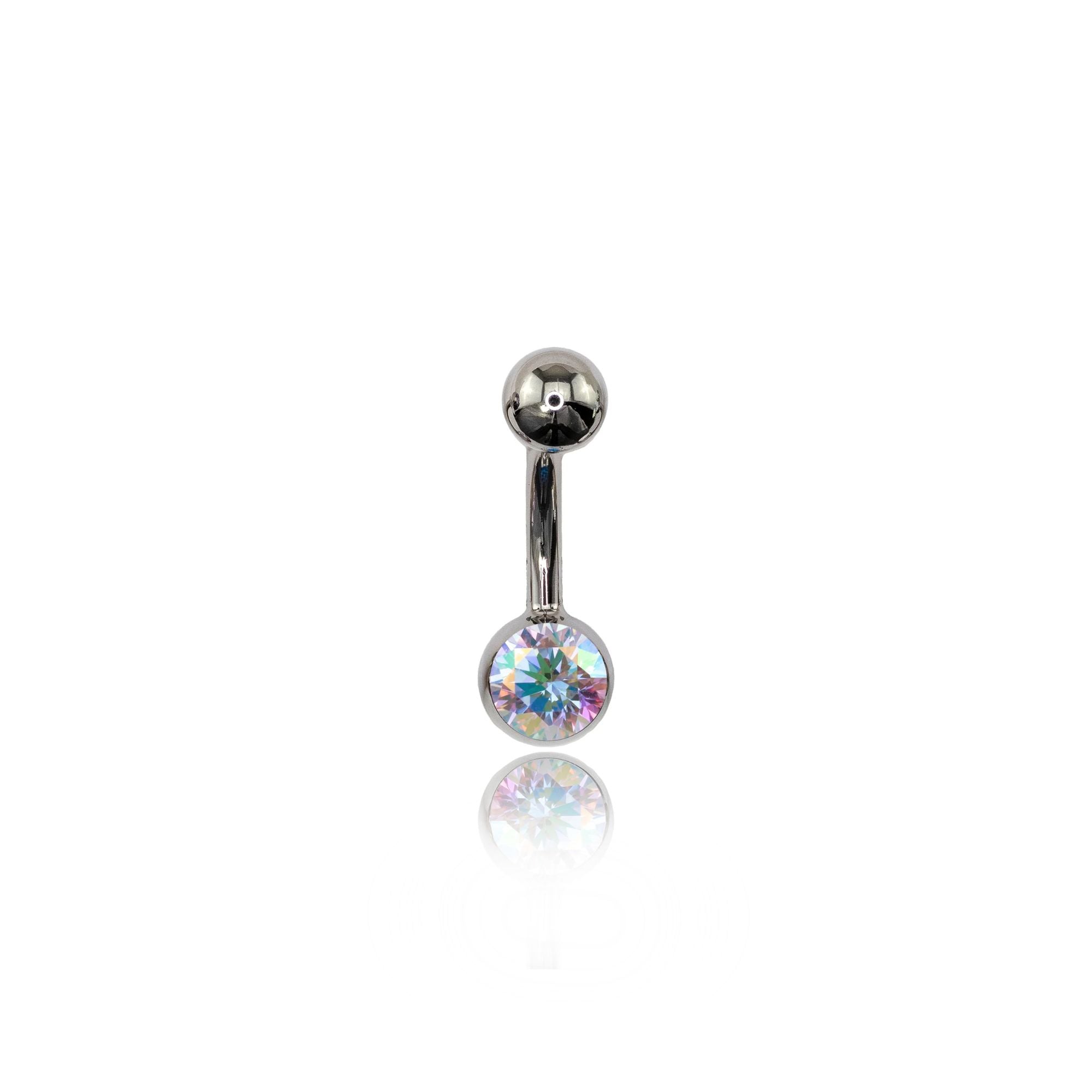 IN STOCK | 14G (1.6mm) Opal Navel Curves | Canasteel