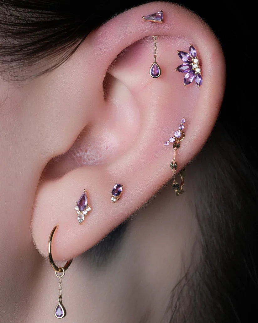 Valentina - Threadless Amethyst End by Buddha Jewelry Organics