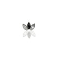 IN STOCK | Black & White Gem Marquise Fan Threadless End | Anatometal Jewelry