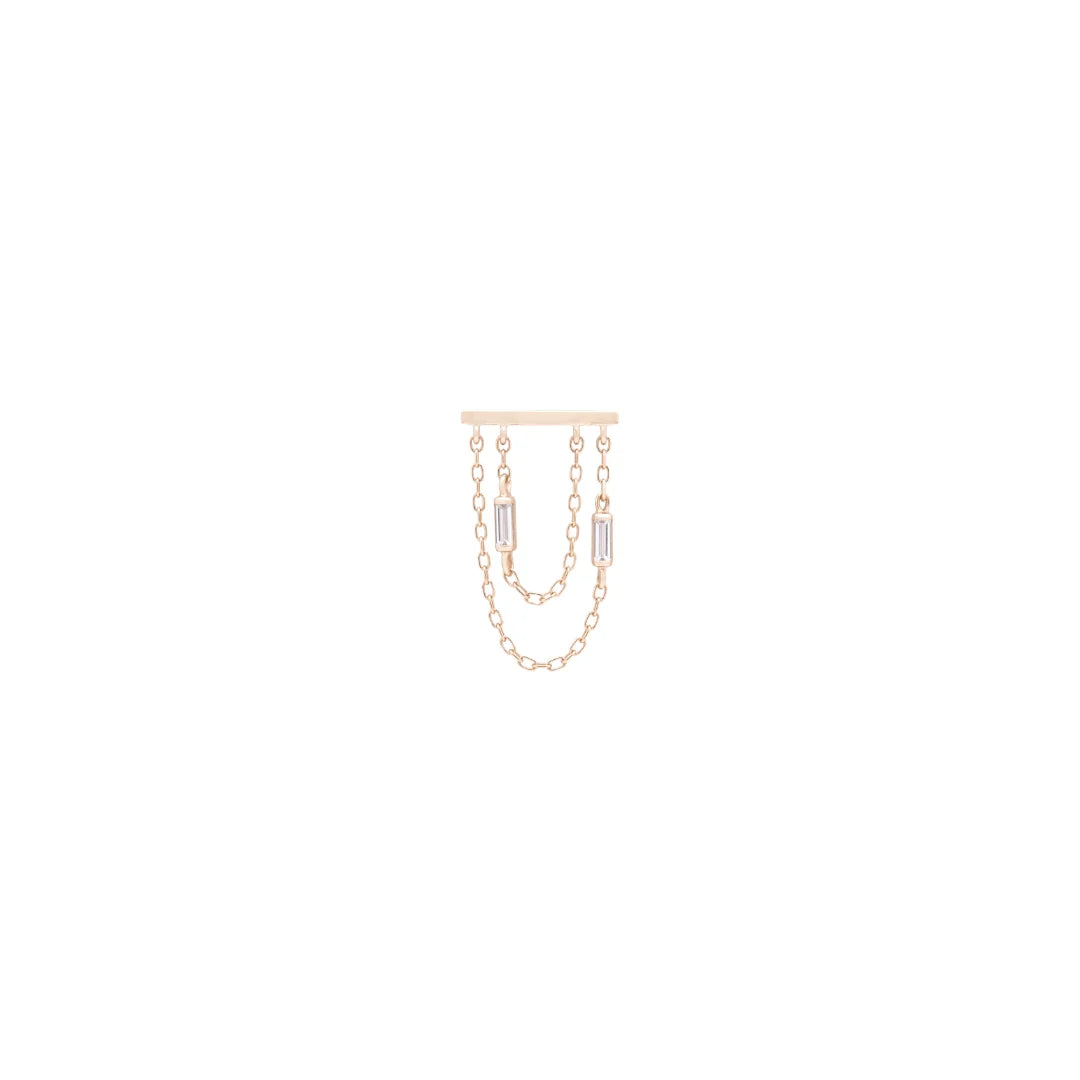 Attention Everyone - Double Baguette Cascade Threadless End by Buddha Jewelry Organics