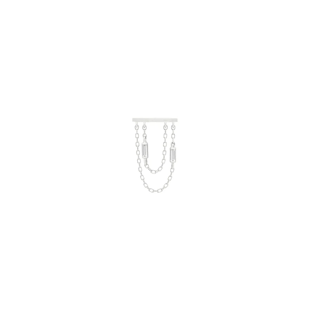 Attention Everyone - Double Baguette Cascade Threadless End by Buddha Jewelry Organics