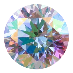 Aurora Borealis Faceted Gemstone - Cubic Zirconia