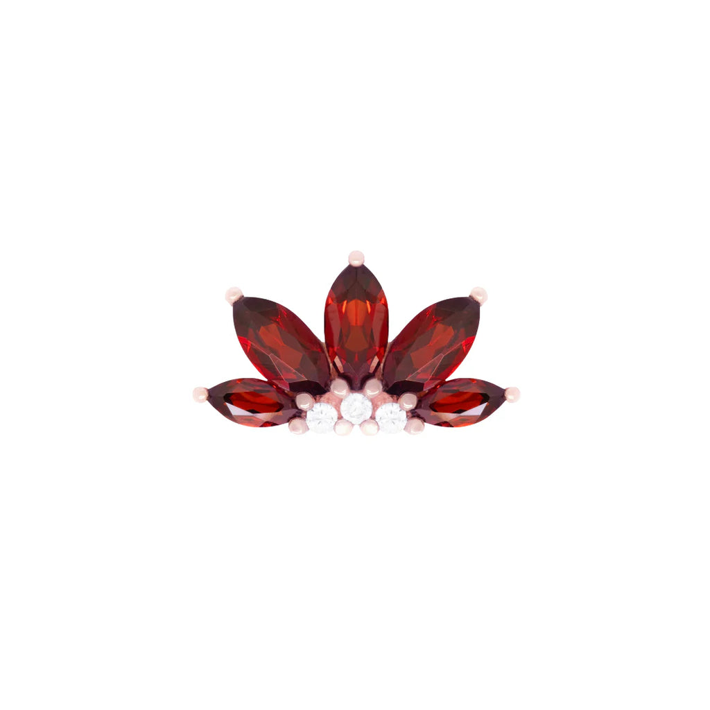 "Valentia" Garnet Marquise Fan by Buddha Jewelry Organics