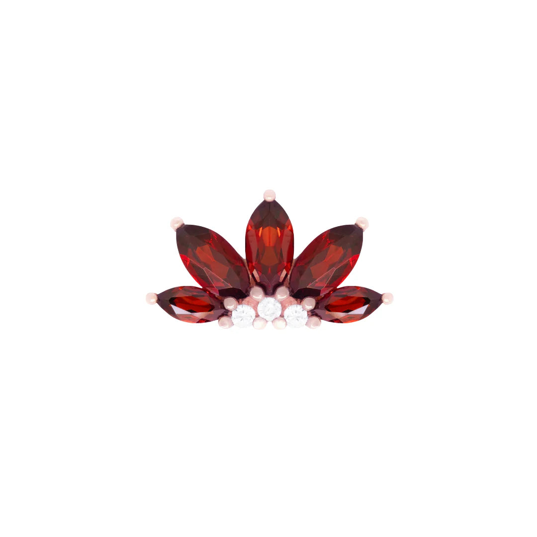 "Valentia" Garnet Marquise Fan by Buddha Jewelry Organics