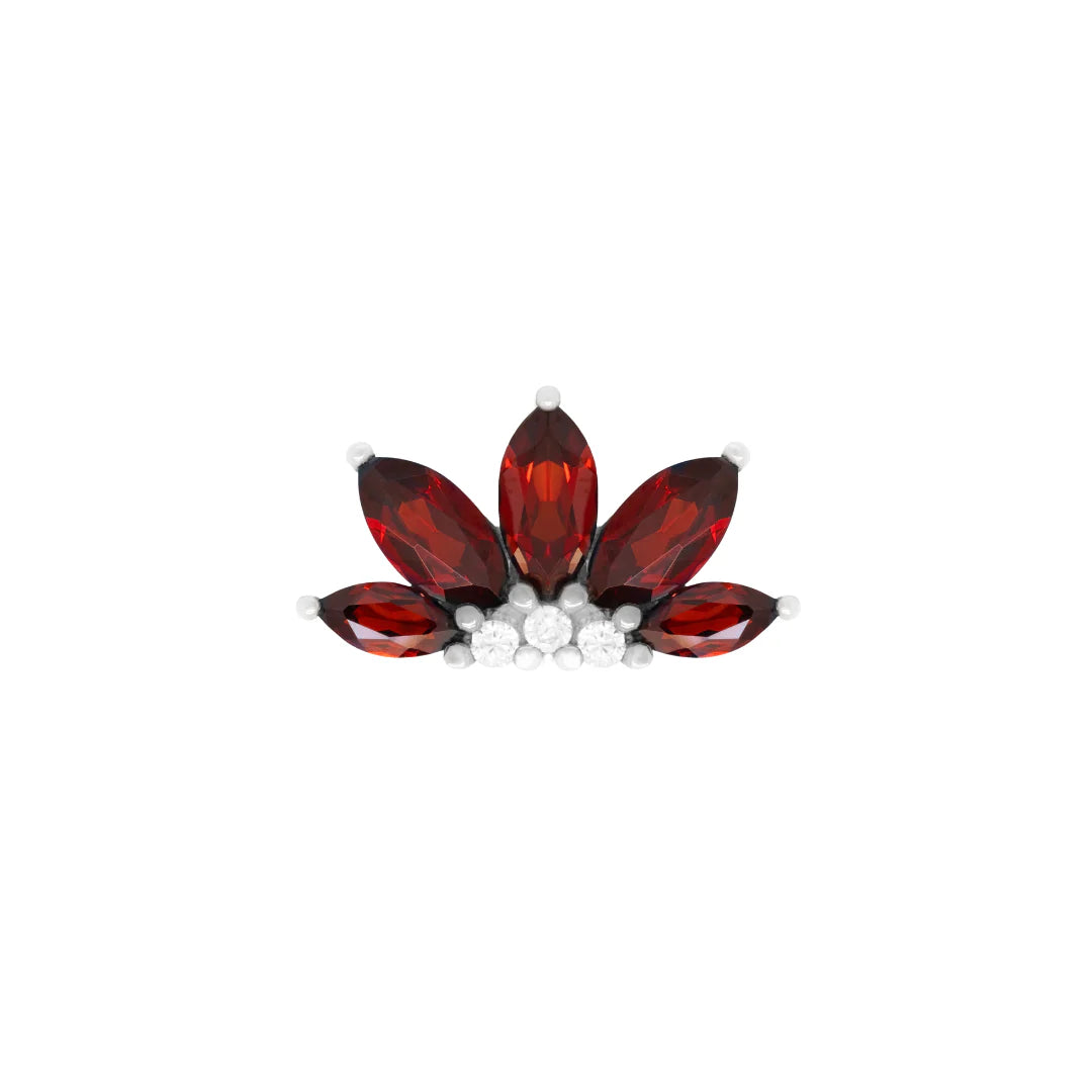 "Valentia" Garnet Marquise Fan by Buddha Jewelry Organics