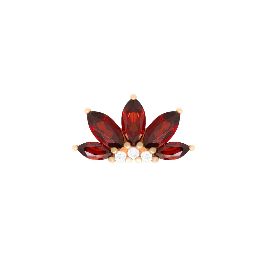 "Valentia" Garnet Marquise Fan by Buddha Jewelry Organics