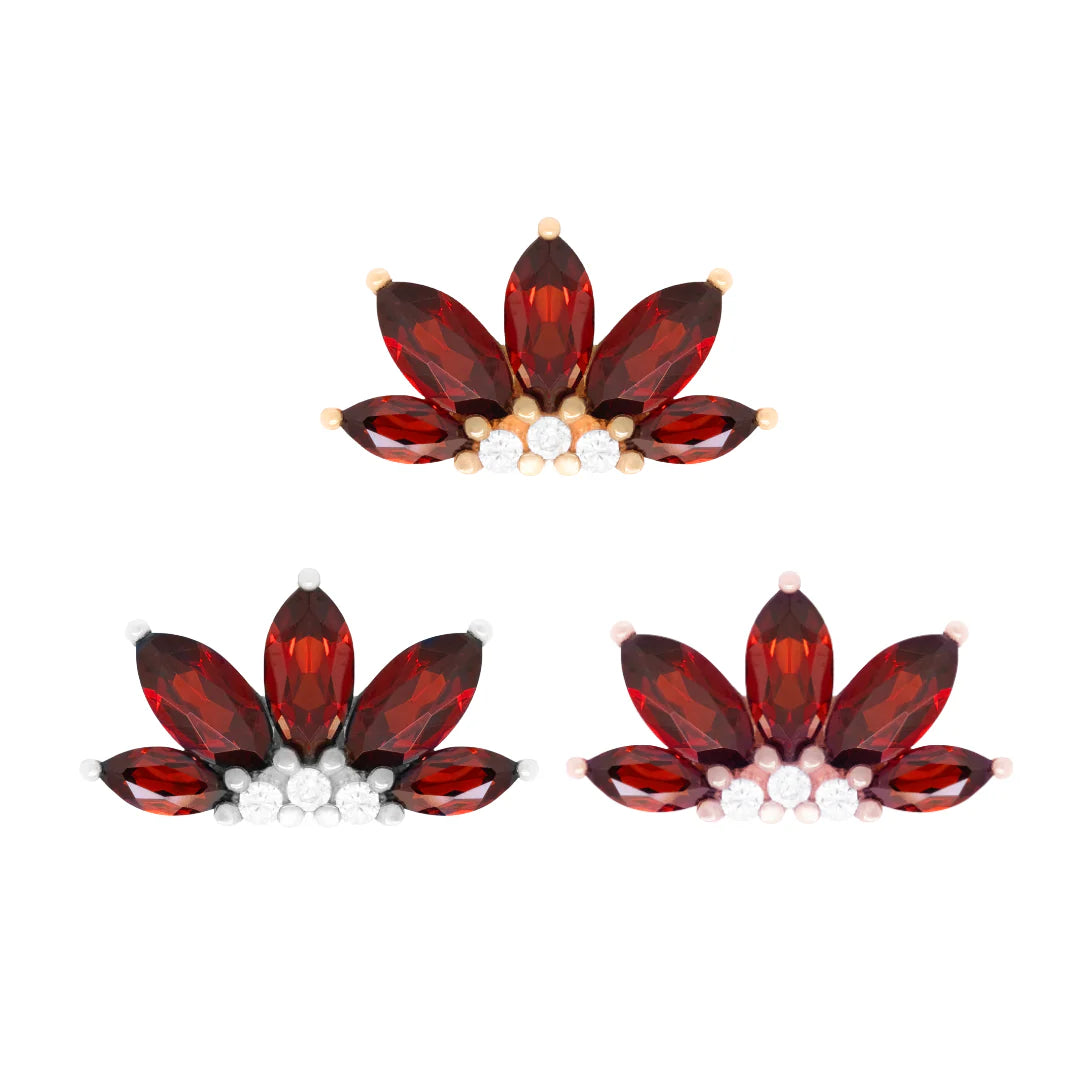 "Valentia" Garnet Marquise Fan by Buddha Jewelry Organics