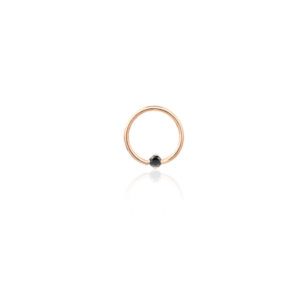 IN STOCK | BVLA | Solid Gold & Black Diamond Prong Ring