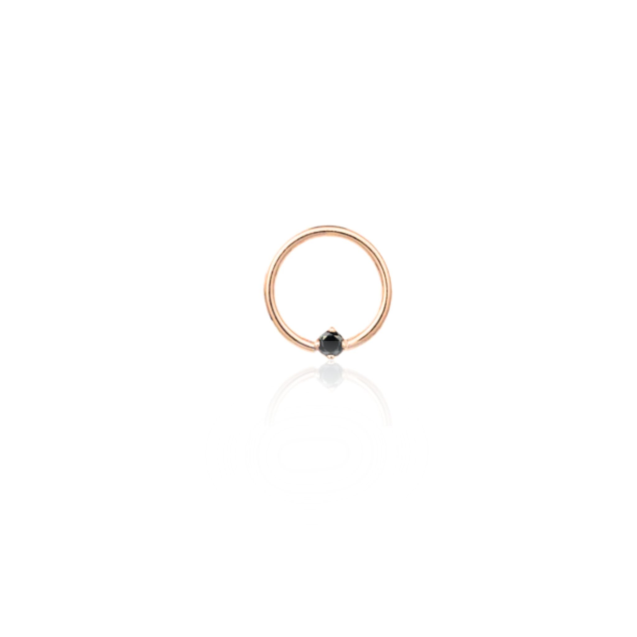 IN STOCK | BVLA | Solid Gold & Black Diamond Prong Ring