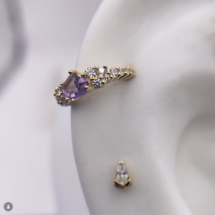 Inspiration - Threadless Amethyst Clicker Ring by Buddha Jewelry Organics