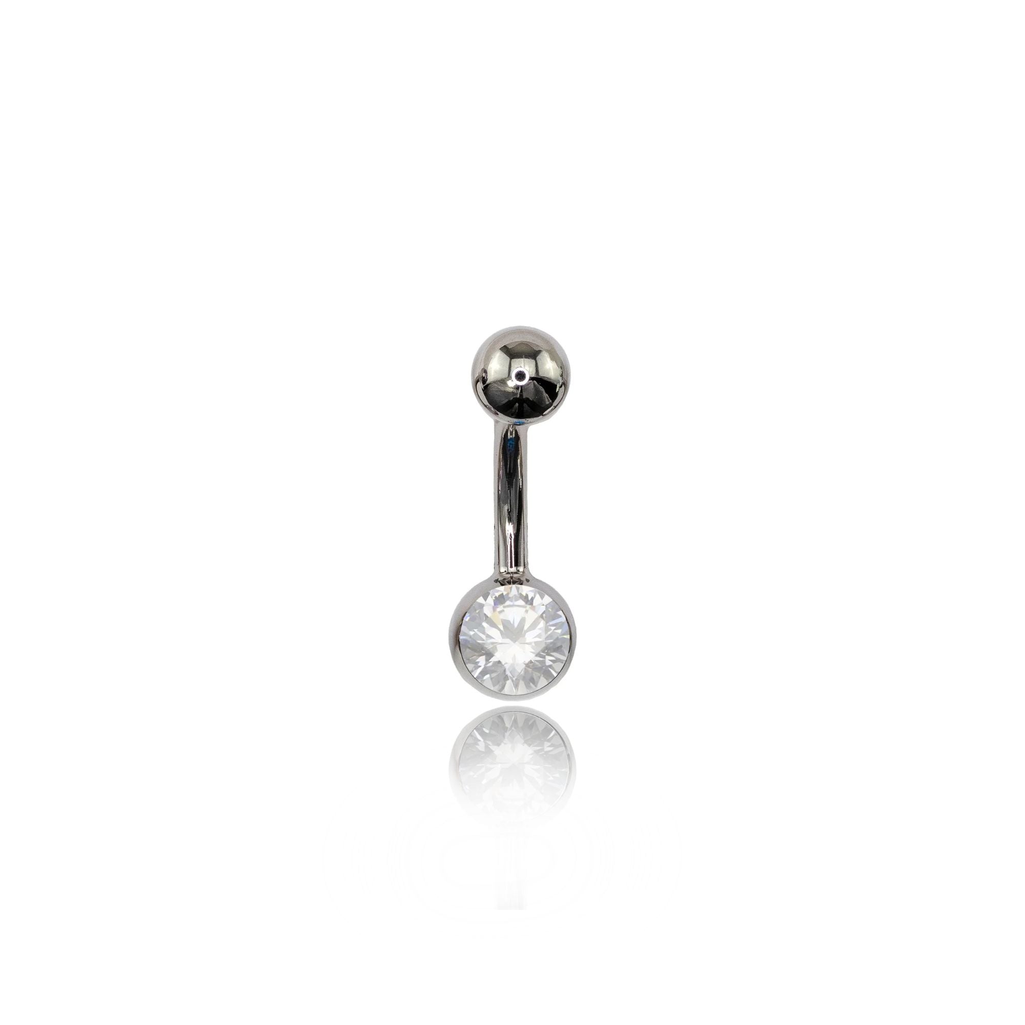 IN STOCK | 14G (1.6mm) Opal Navel Curves | Canasteel
