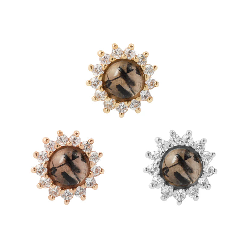 "Delphine" Threadless Flower End