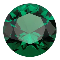 Emerald Green Faceted Gemstone - Cubic Zirconia