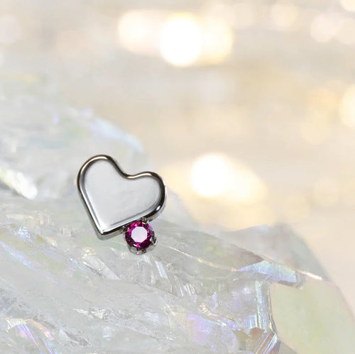 Heart Shaped Titanium Earring, Cannasteel Jewelry