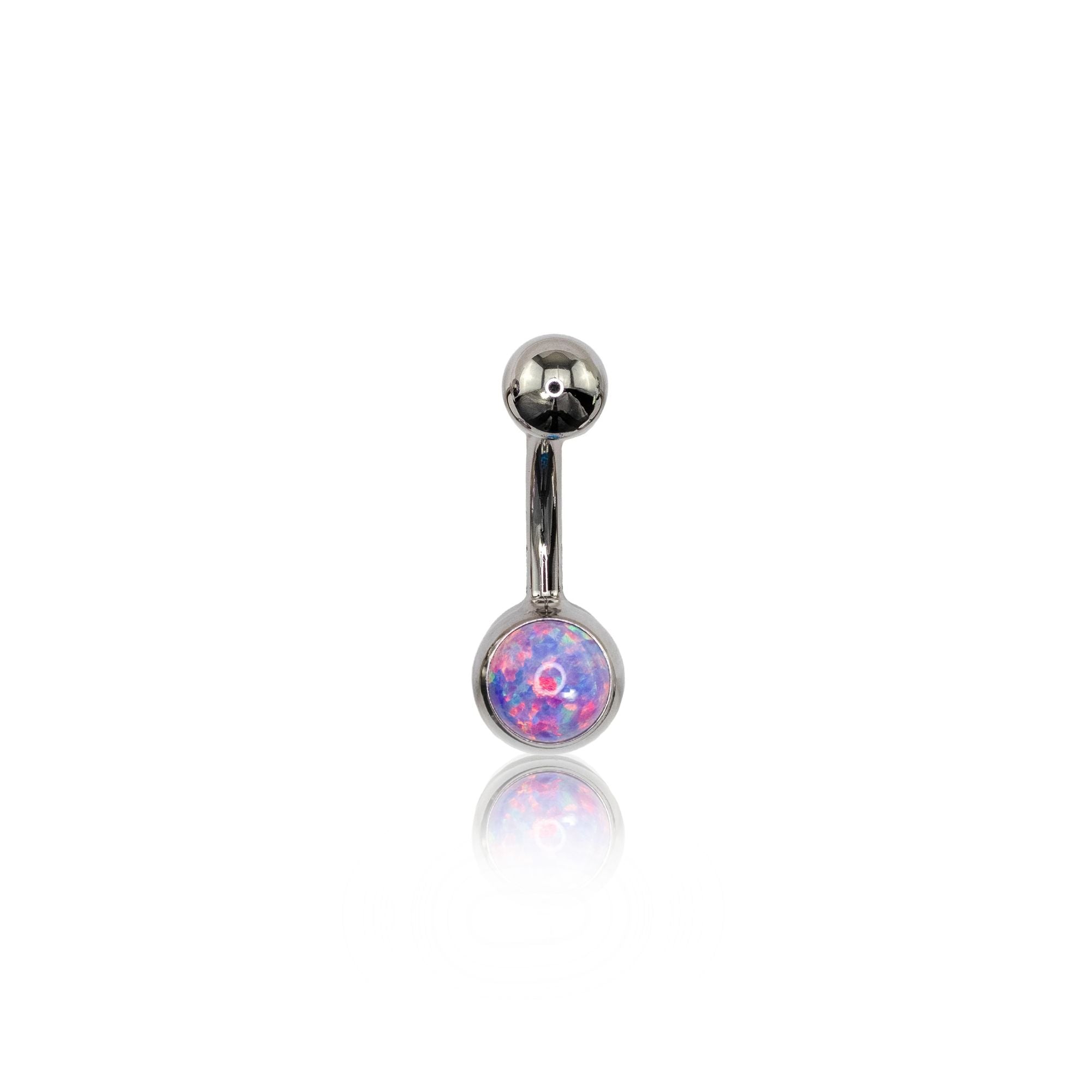 IN STOCK | 14G (1.6mm) Opal Navel Curves | Canasteel