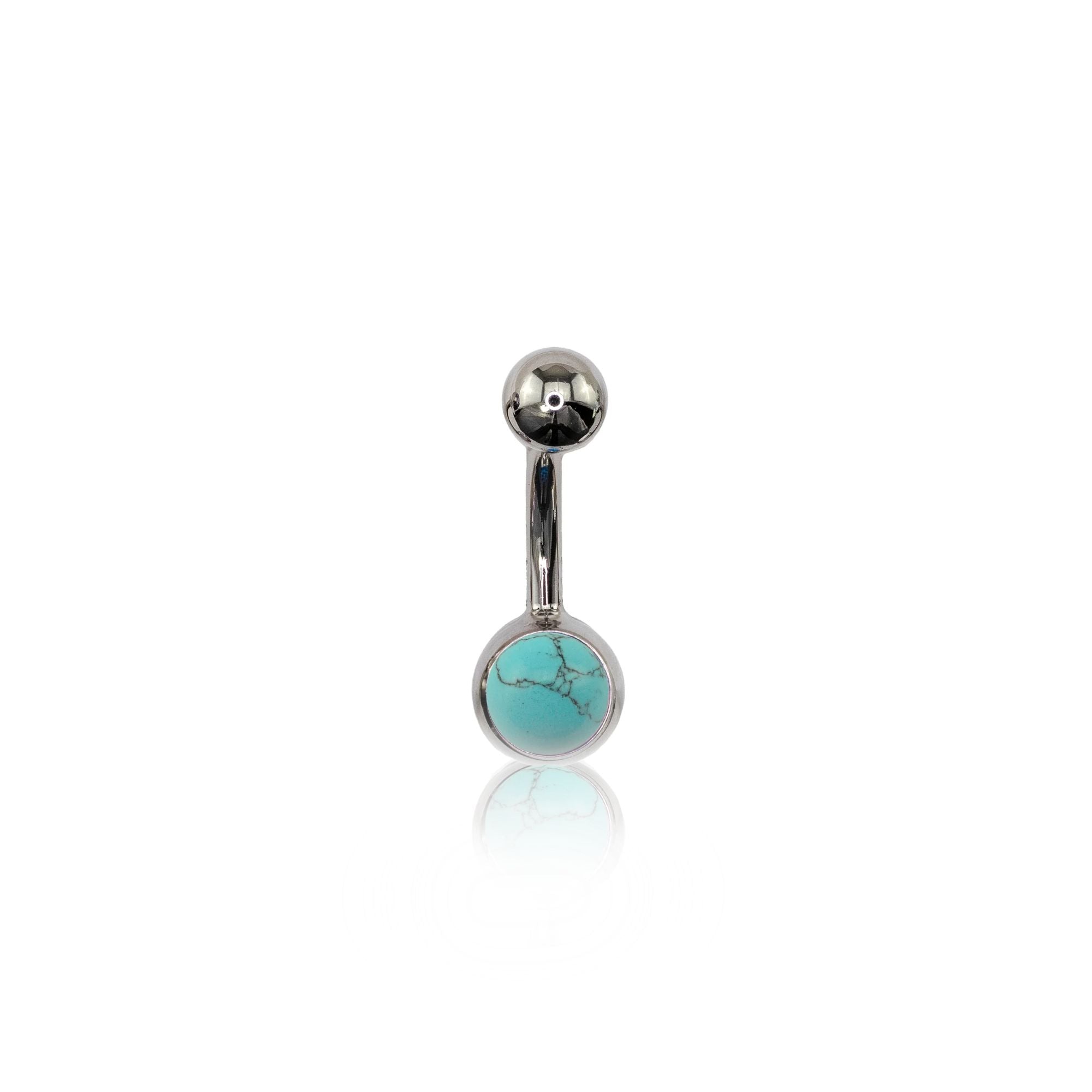 IN STOCK | 14G (1.6mm) Opal Navel Curves | Canasteel