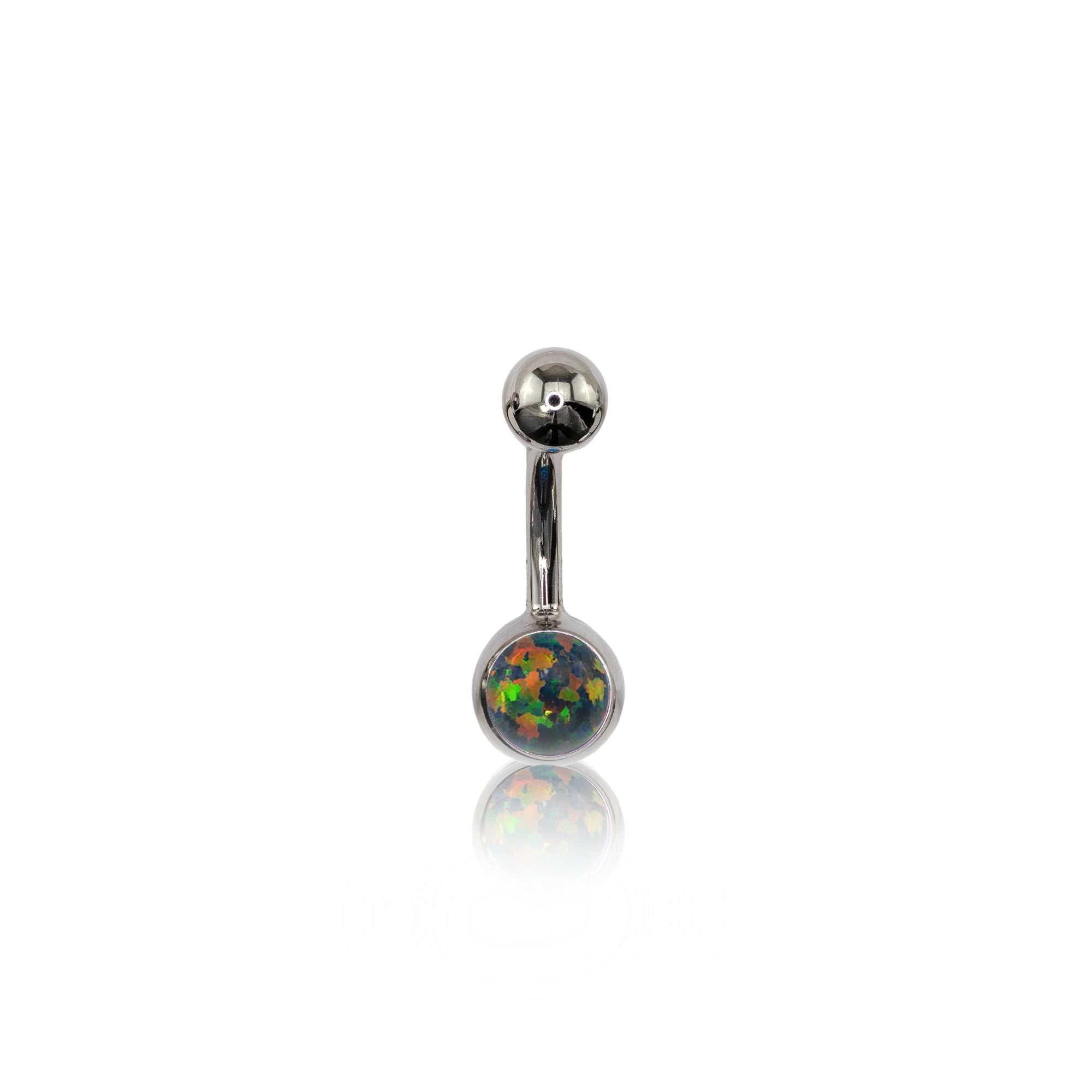 IN STOCK | 14G (1.6mm) Opal Navel Curves | Canasteel