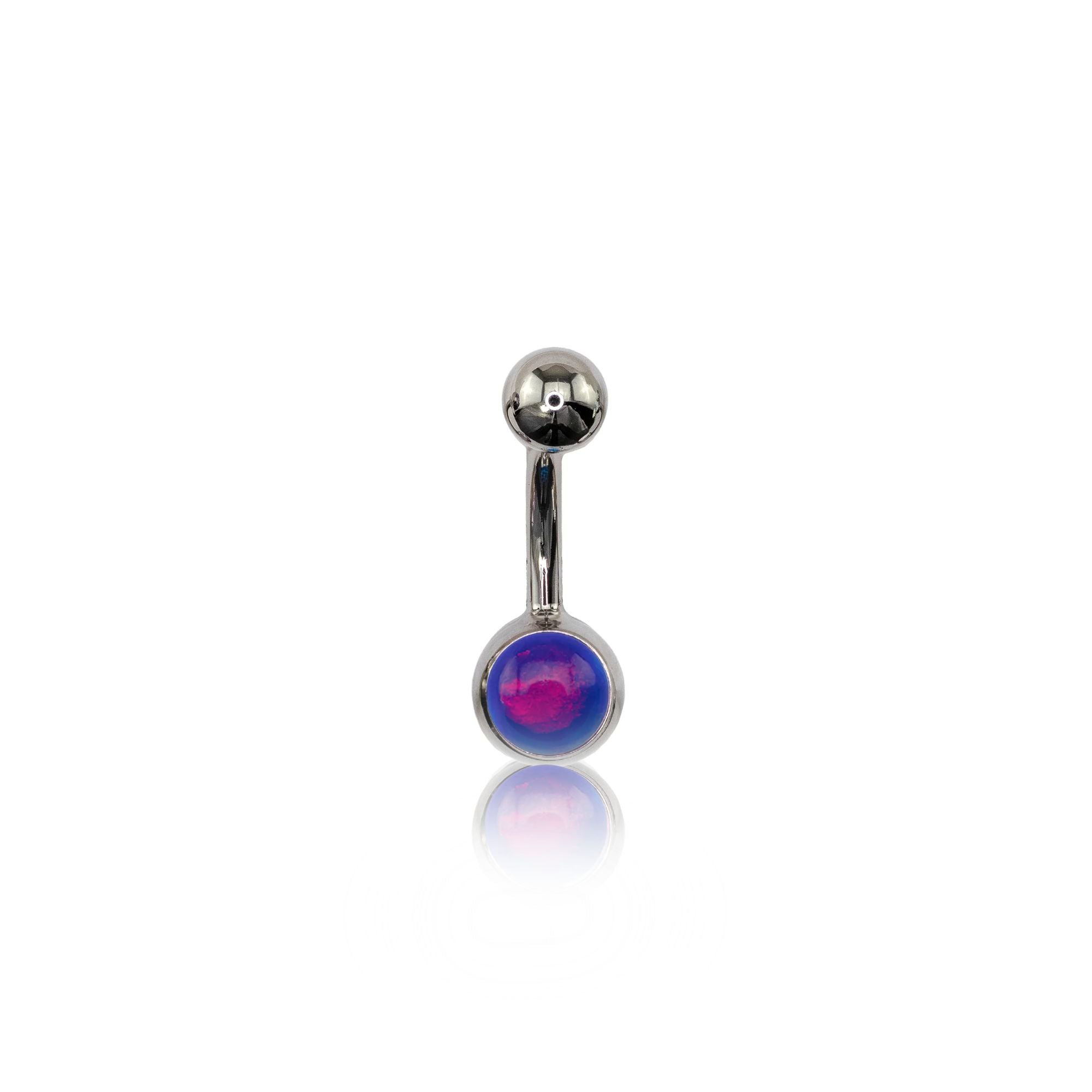 IN STOCK | 14G (1.6mm) Opal Navel Curves | Canasteel