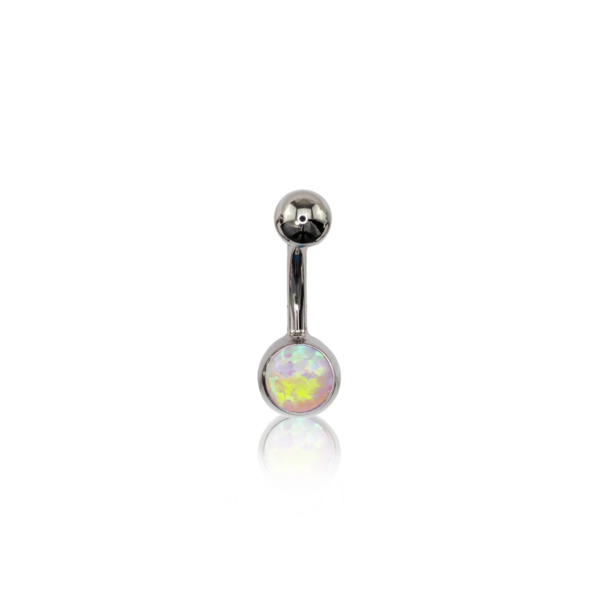 IN STOCK | 14G (1.6mm) Opal Navel Curves | Canasteel