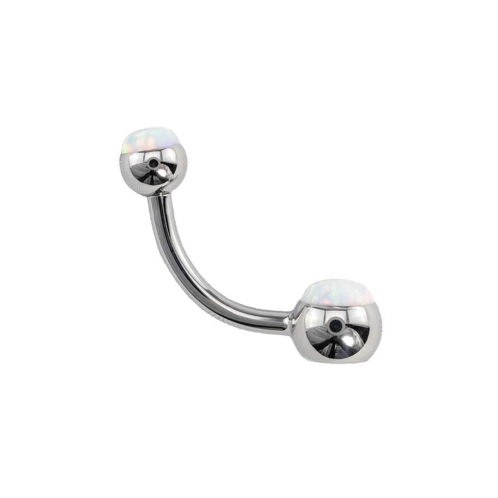 IN STOCK | 14G (1.6mm) Opal Navel Curves | Canasteel