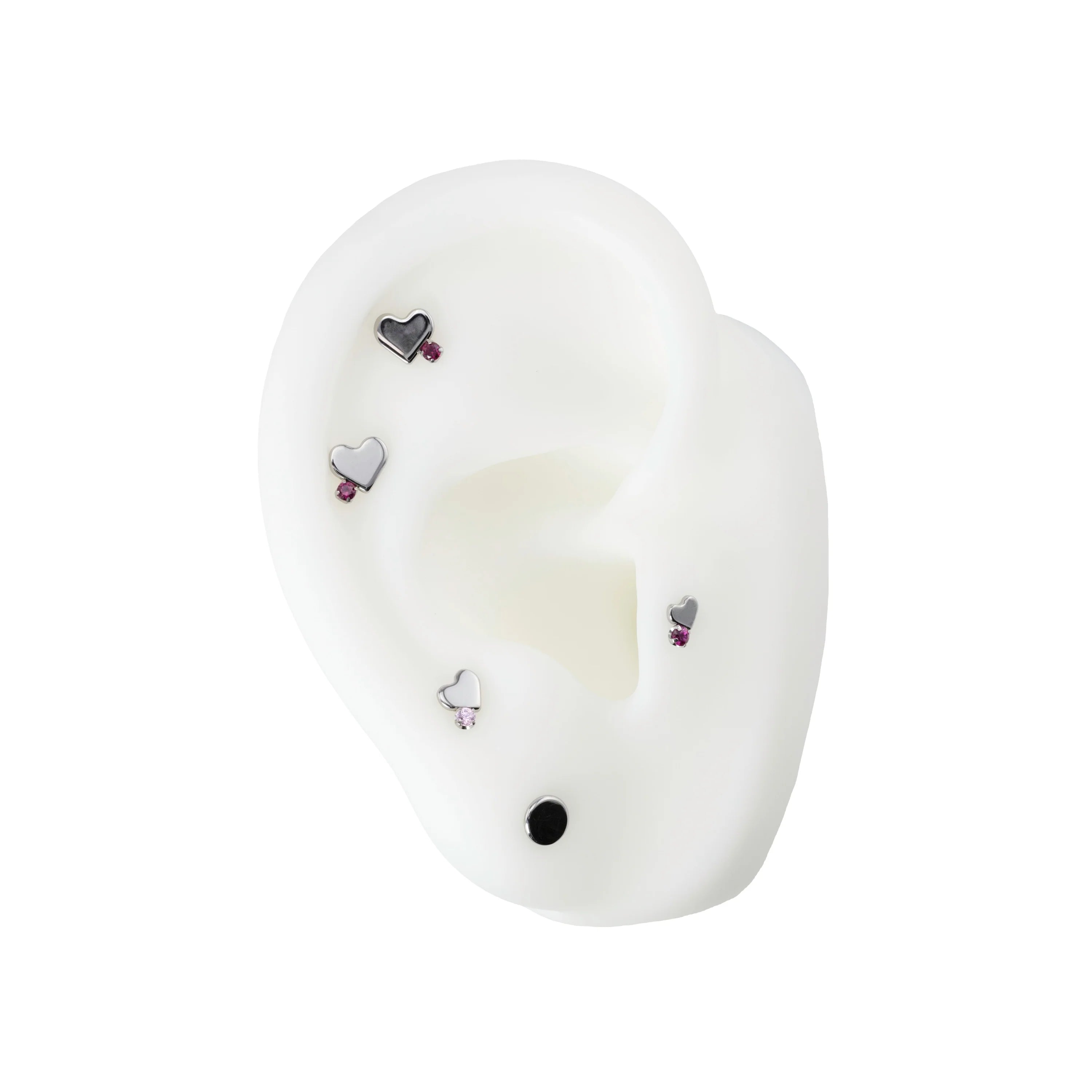 Gem Heart | Threadless End | Cannasteel Jewelry