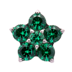 Titanium 5 Gem Flower | Junipurr Jewelry