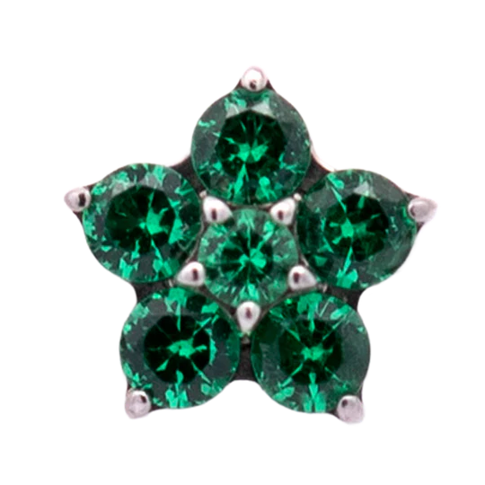 Titanium 5 Gem Flower | Junipurr Jewelry