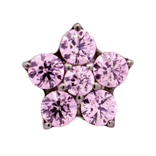 Titanium 5 Gem Flower | Junipurr Jewelry