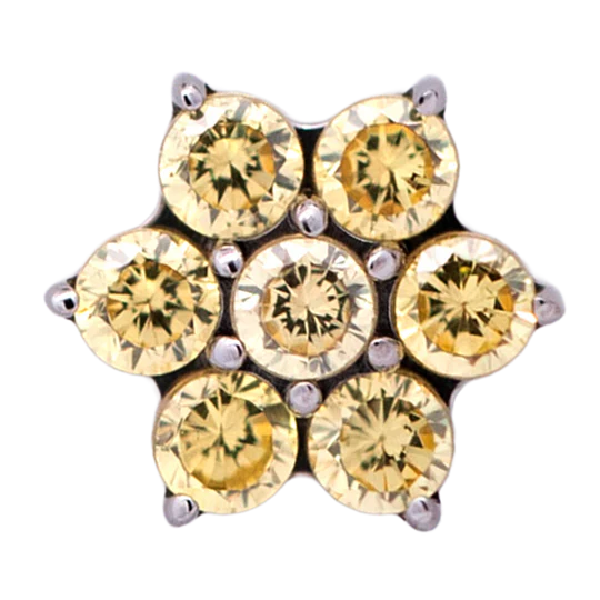 Titanium 6 Gem Flower | Junipurr Jewelry