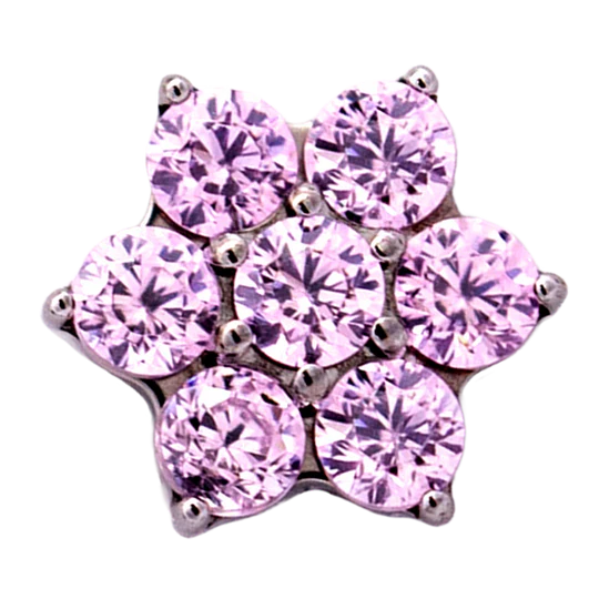Titanium 6 Gem Flower | Junipurr Jewelry