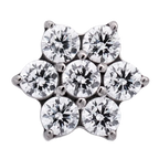 Titanium 6 Gem Flower | Junipurr Jewelry