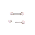 IN STOCK | Bezel-set Opal & Gemstone Sphere Threadless Barbells | Junipurr Jewelry