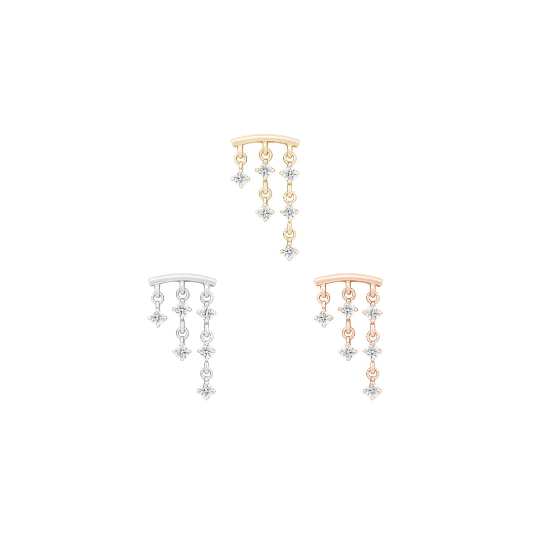 And Beyond - Gem Chain Cascade Threadless End by Buddha Jewelry Organics