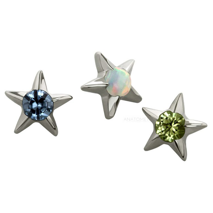 Anatometal | Titanium Gem Star *Threadless*