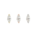 "Zuri" Threadless End with Marquise Diamond or Cubic Zirconia