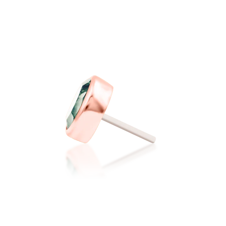 Moss Agate Cabochon Threadless End by Junipurr Jewelry