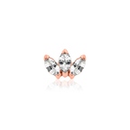 Triple Marquise Fan | Solid Gold Threadless End | Junipurr Jewelry