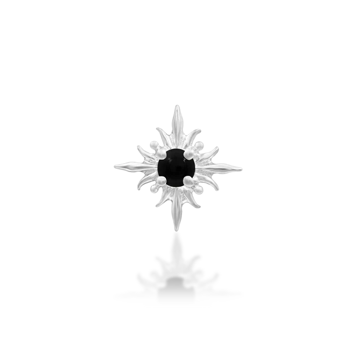 Astra - Black Onyx Gothic Threadless End by Junipurr Jewelry