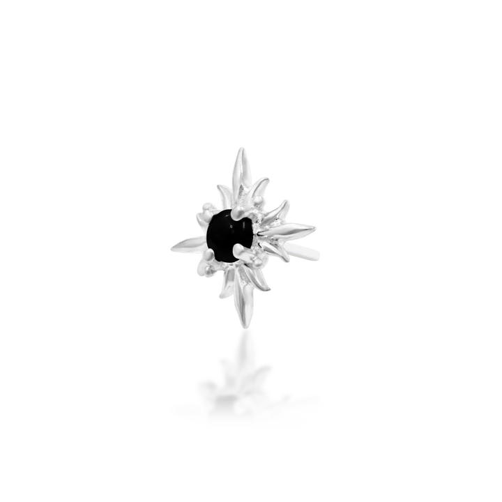 Astra - Black Onyx Gothic Threadless End by Junipurr Jewelry