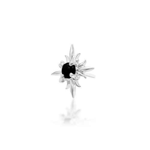 Astra - Black Onyx Gothic Threadless End by Junipurr Jewelry