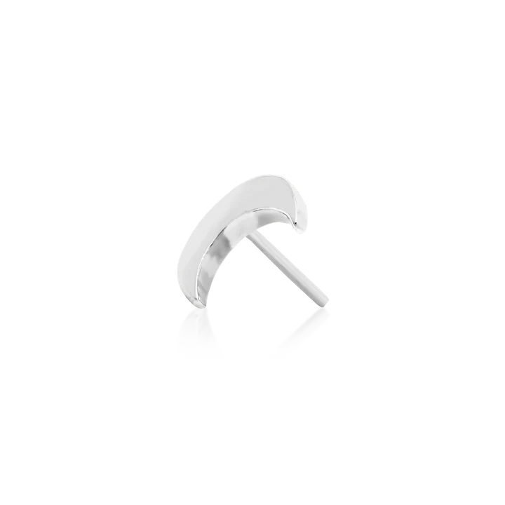 Solid 14k Gold Crescent Moon - Threadless End by Junipurr Jewelry