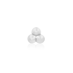 Tiny Tri-bead | Solid Gold Threadless End | Junipurr Jewelry