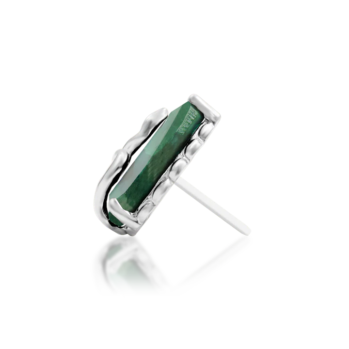 Hecate - Moss Agate Serpent Threadless End by Junipurr Jewelry