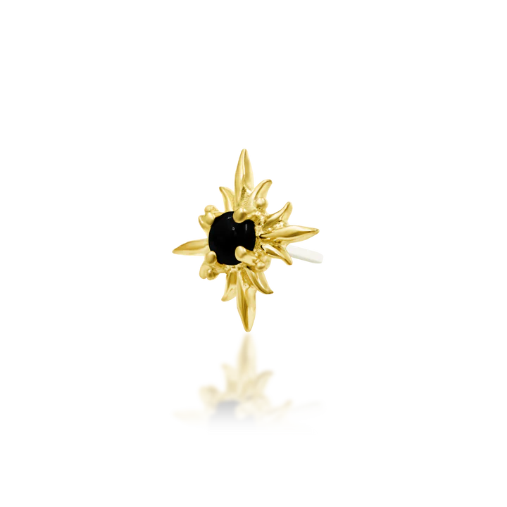 Astra - Black Onyx Gothic Threadless End by Junipurr Jewelry