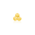 Tiny Tri-bead | Solid Gold Threadless End | Junipurr Jewelry