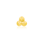 Tiny Tri-bead | Solid Gold Threadless End | Junipurr Jewelry