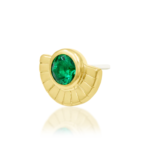 Zoria | Solid Gold Threadless End | Junipurr Jewelry