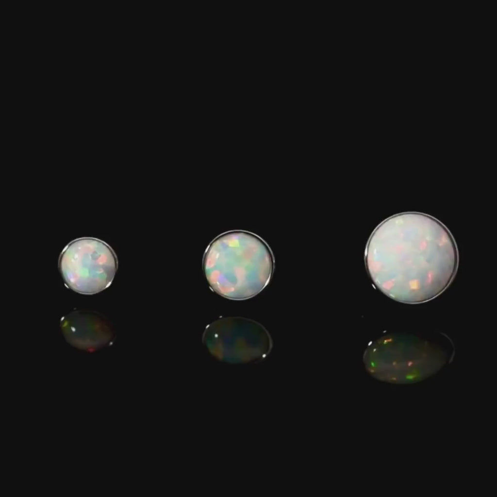 IN STOCK | Bezel-set Opal & Gemstone Cabochon Ends | Junipurr Jewelry