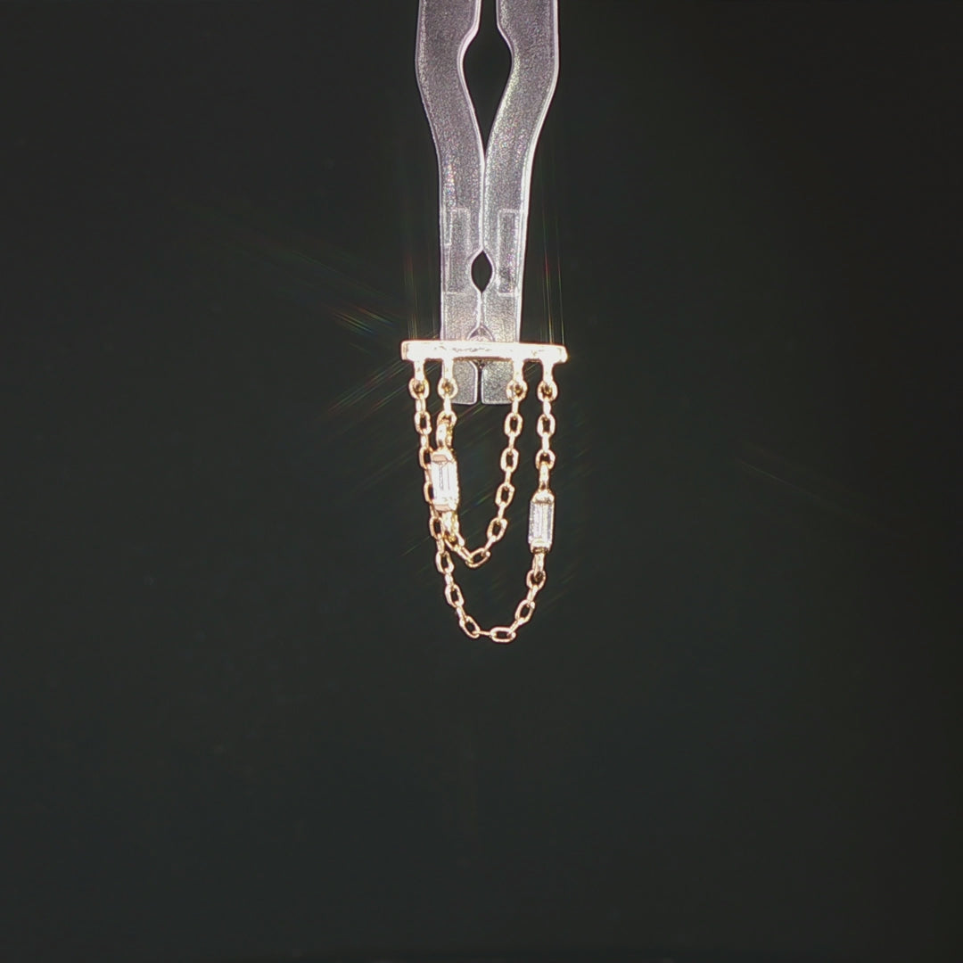 Attention Everyone - Double Baguette Cascade Threadless End by Buddha Jewelry Organics